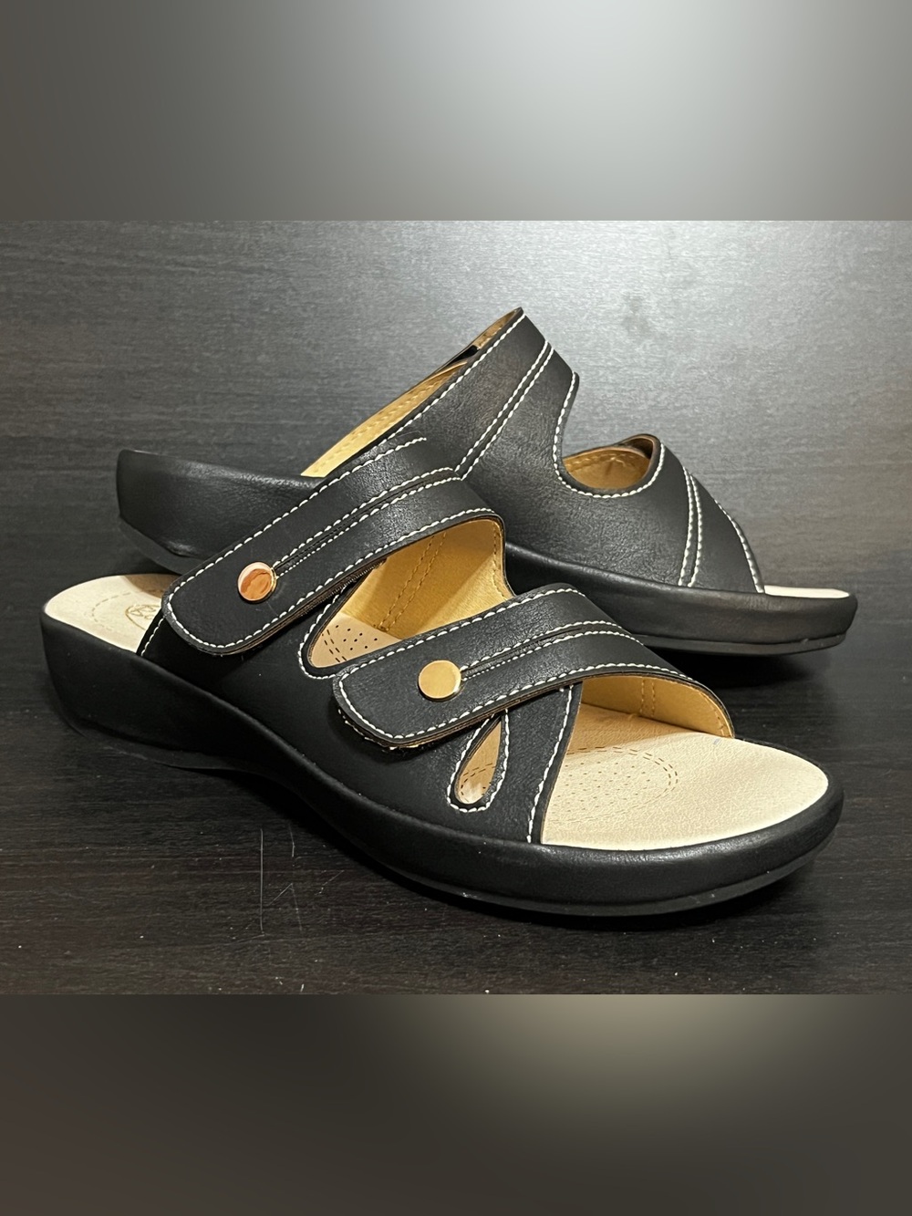 NWOT - Comfort Slide Sandals - Black